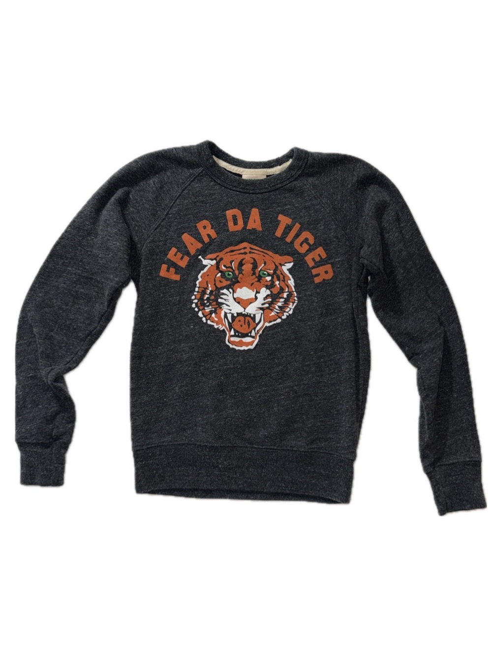 Homage Fear Da Tiger Graphic Crewneck Sweater - Charcoal